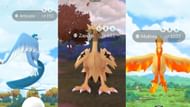 Shiny Galarian Birds in Pokemon GO (Image via TPC)